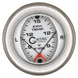 GAFFRIG 2 INCH MECHANICAL DIAL PYROMETER 600-1600 F FAT RIM (218) / PLATINUM / WHITE