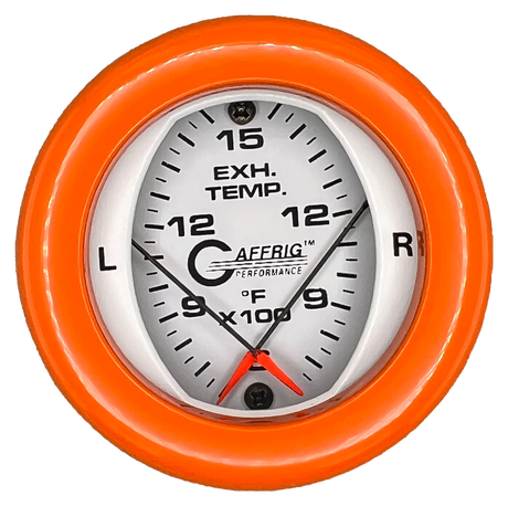 GAFFRIG 2 INCH MECHANICAL DIAL PYROMETER 600-1600 F FAT RIM (218) / ORANGE / WHITE