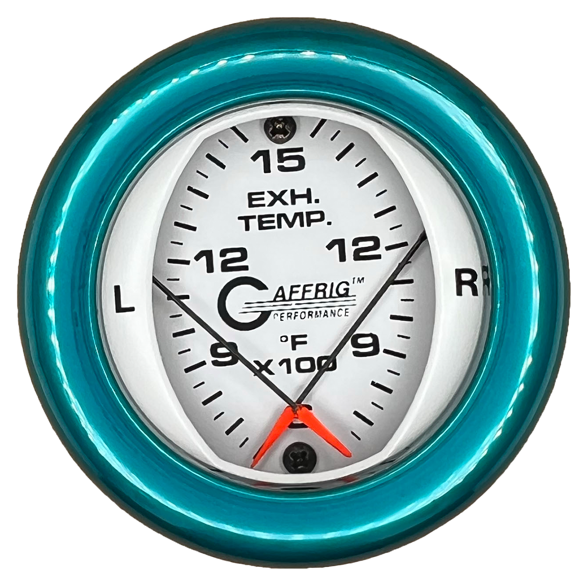 GAFFRIG 2 INCH MECHANICAL DIAL PYROMETER 600-1600 F FAT RIM (218) / TEAL / WHITE