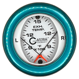 GAFFRIG 2 INCH MECHANICAL DIAL PYROMETER 600-1600 F FAT RIM (218) / TEAL / WHITE