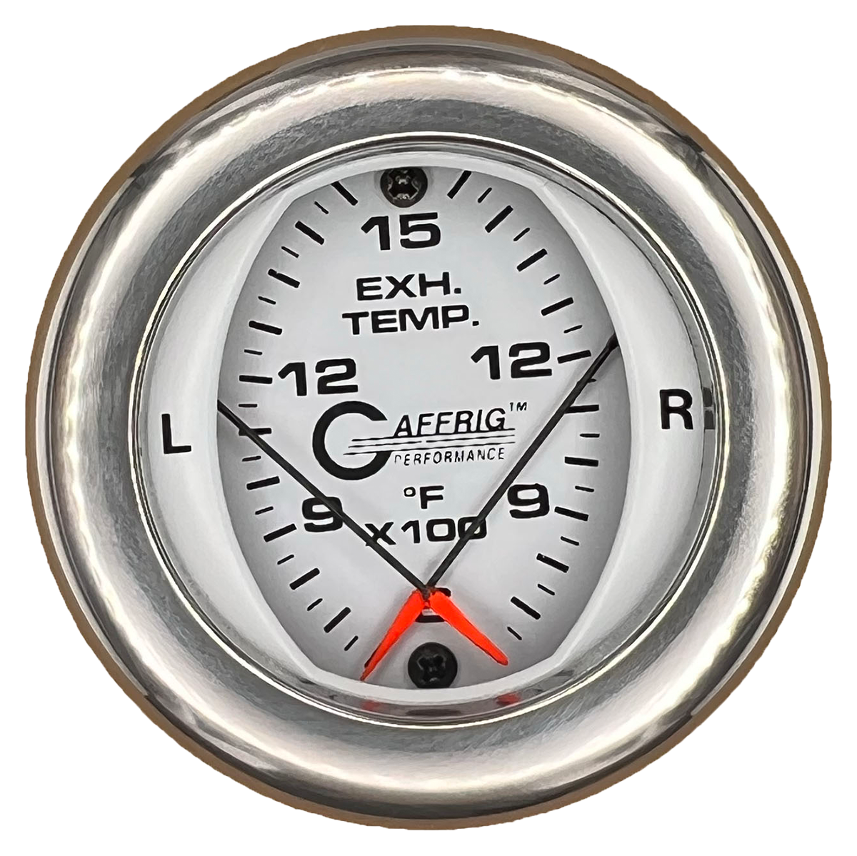 GAFFRIG 2 INCH MECHANICAL DIAL PYROMETER 600-1600 F FAT RIM (218) / CHROME/POLISHED / WHITE