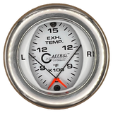 GAFFRIG 2 INCH MECHANICAL DIAL PYROMETER 600-1600 F FAT RIM (218) / CHROME/POLISHED / WHITE