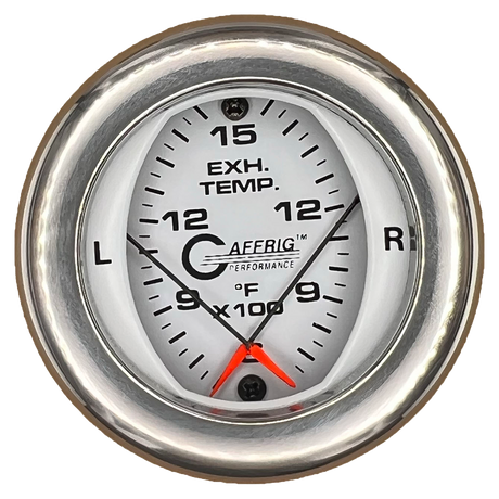 GAFFRIG 2 INCH MECHANICAL DIAL PYROMETER 600-1600 F FAT RIM (218) / CHROME/POLISHED / WHITE