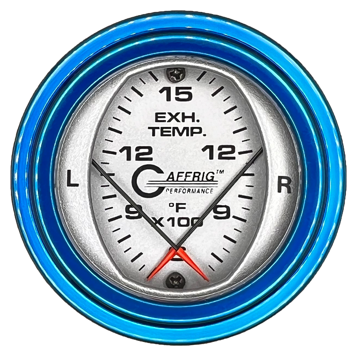 GAFFRIG 2 INCH MECHANICAL DIAL PYROMETER 600-1600 F STEP RIM (002) / BLUE / PLATINUM