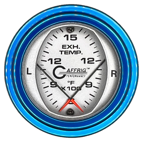 GAFFRIG 2 INCH MECHANICAL DIAL PYROMETER 600-1600 F STEP RIM (002) / BLUE / PLATINUM