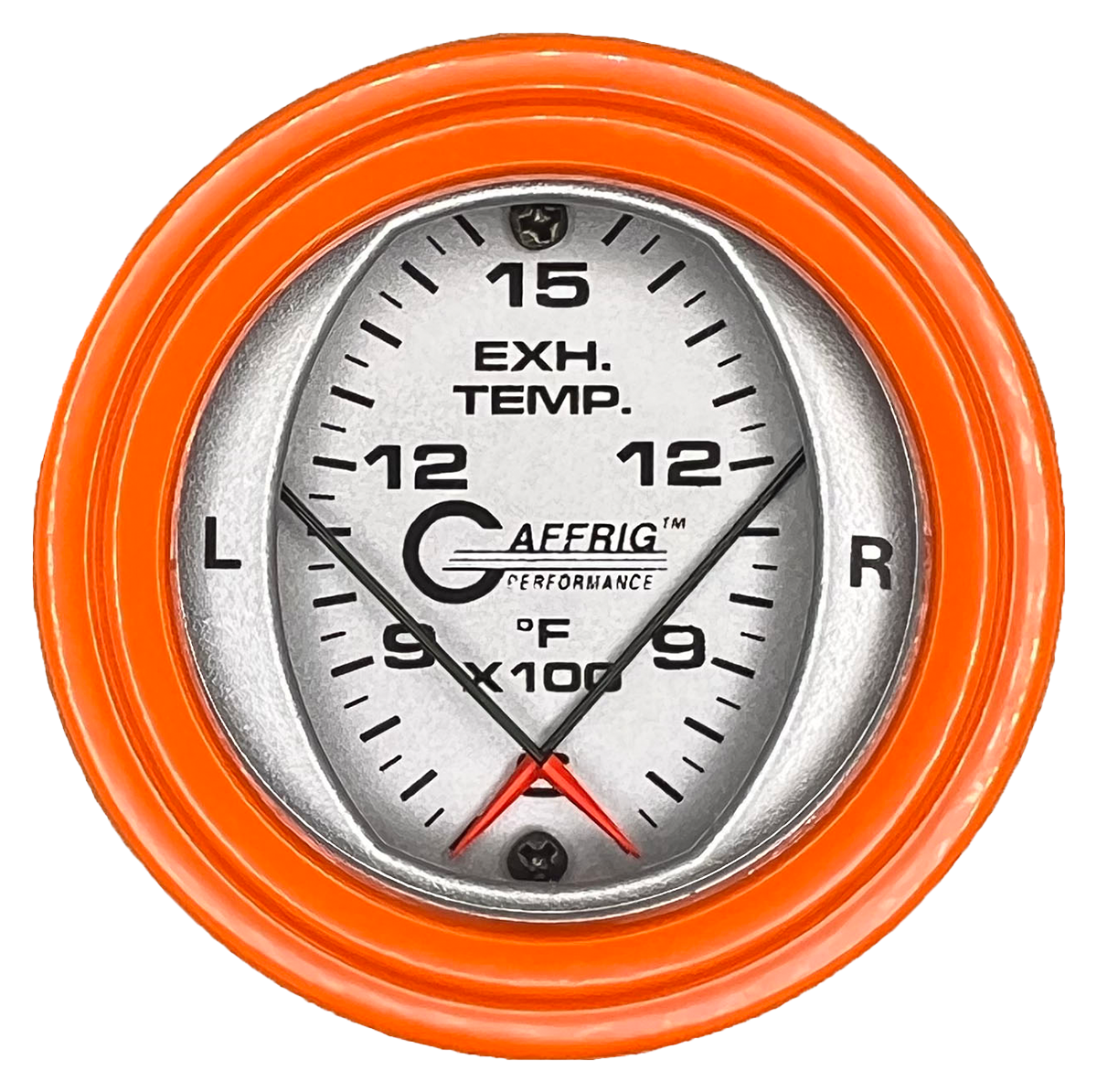 GAFFRIG 2 INCH MECHANICAL DIAL PYROMETER 600-1600 F STEP RIM (002) / ORANGE / PLATINUM