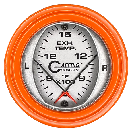 GAFFRIG 2 INCH MECHANICAL DIAL PYROMETER 600-1600 F STEP RIM (002) / ORANGE / PLATINUM