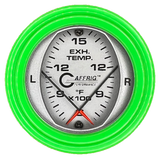 GAFFRIG 2 INCH MECHANICAL DIAL PYROMETER 600-1600 F STEP RIM (002) / LIME GREEN / PLATINUM