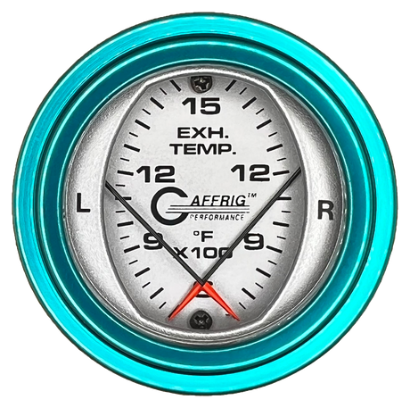 GAFFRIG 2 INCH MECHANICAL DIAL PYROMETER 600-1600 F STEP RIM (002) / TEAL / PLATINUM