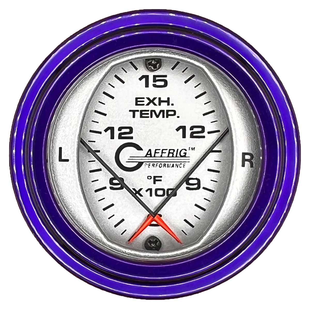 GAFFRIG 2 INCH MECHANICAL DIAL PYROMETER 600-1600 F STEP RIM (002) / PURPLE / PLATINUM