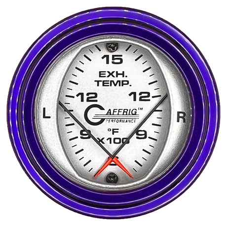 GAFFRIG 2 INCH MECHANICAL DIAL PYROMETER 600-1600 F STEP RIM (002) / PURPLE / PLATINUM