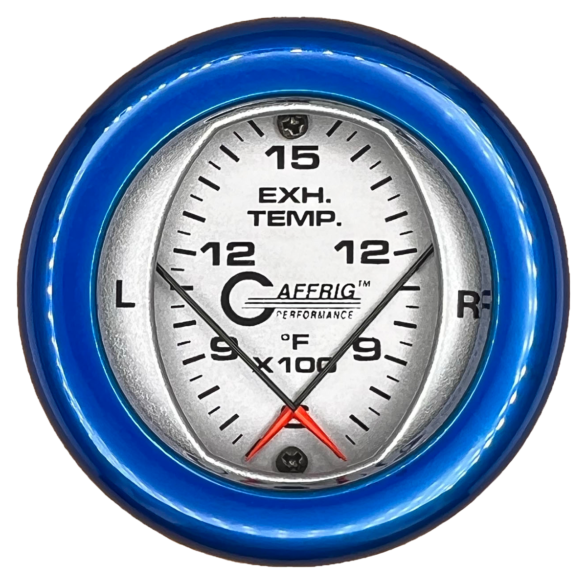 GAFFRIG 2 INCH MECHANICAL DIAL PYROMETER 600-1600 F FAT RIM (218) / BLUE / PLATINUM