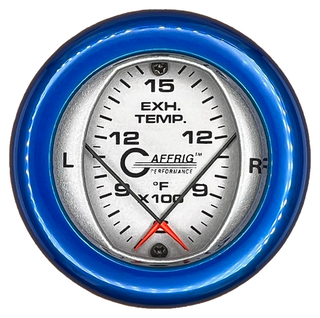 GAFFRIG 2 INCH MECHANICAL DIAL PYROMETER 600-1600 F FAT RIM (218) / BLUE / PLATINUM