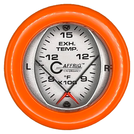 GAFFRIG 2 INCH MECHANICAL DIAL PYROMETER 600-1600 F FAT RIM (218) / ORANGE / PLATINUM