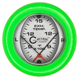 GAFFRIG 2 INCH MECHANICAL DIAL PYROMETER 600-1600 F FAT RIM (218) / LIME GREEN / PLATINUM