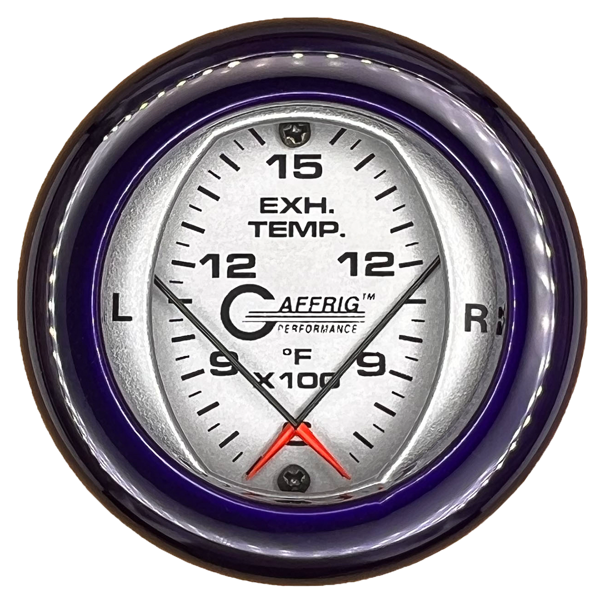 GAFFRIG 2 INCH MECHANICAL DIAL PYROMETER 600-1600 F FAT RIM (218) / PURPLE / PLATINUM