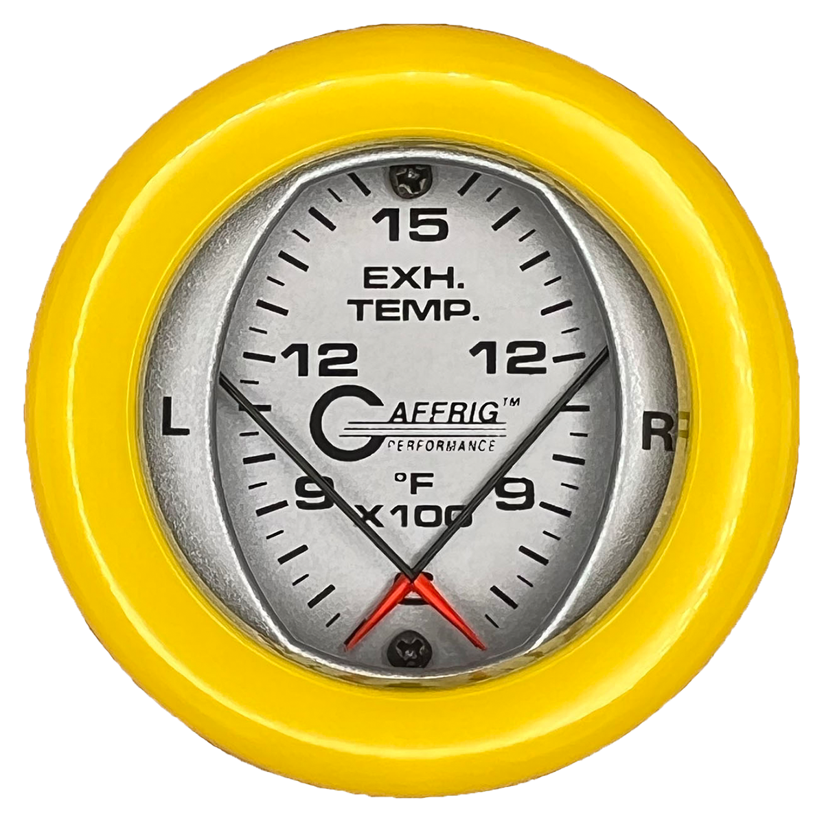 GAFFRIG 2 INCH MECHANICAL DIAL PYROMETER 600-1600 F FAT RIM (218) / YELLOW / PLATINUM