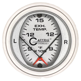 GAFFRIG 2 INCH MECHANICAL DIAL PYROMETER 600-1600 F STEP RIM (002) / PLATINUM / PLATINUM