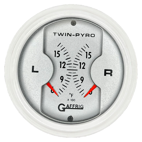 GAFFRIG 3 INCH ELECTRIC DUAL PYROMETER WHITE / PLATINUM