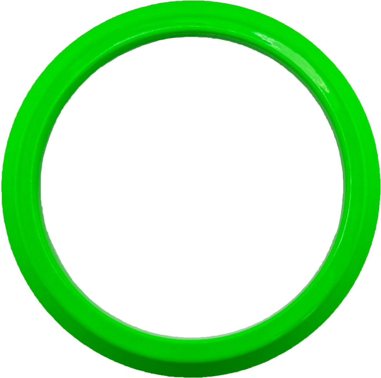 GAFFRIG FLAT BEZEL 3 3/8 INCH I.D. / 4 1/4 INCH O.D. LIME GREEN