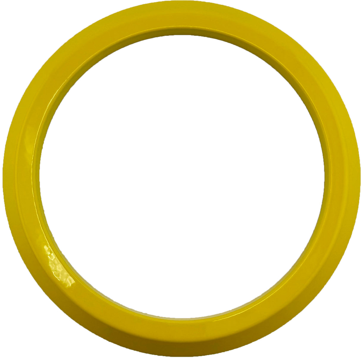 GAFFRIG FLAT BEZEL 3 3/8 INCH I.D. / 4 1/4 INCH O.D. YELLOW