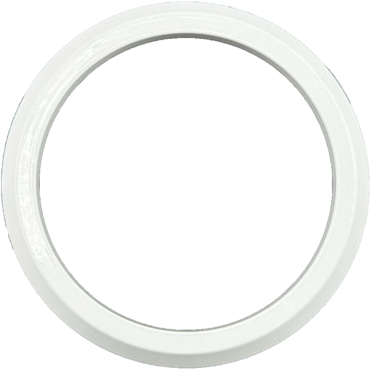 GAFFRIG FLAT BEZEL 3 3/8 INCH I.D. / 4 1/4 INCH O.D. WHITE