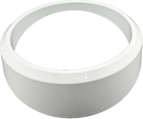 GAFFRIG ANGLED BEZEL 3 3/4 INCH I.D. / 4 5/8 INCH O.D. WHITE