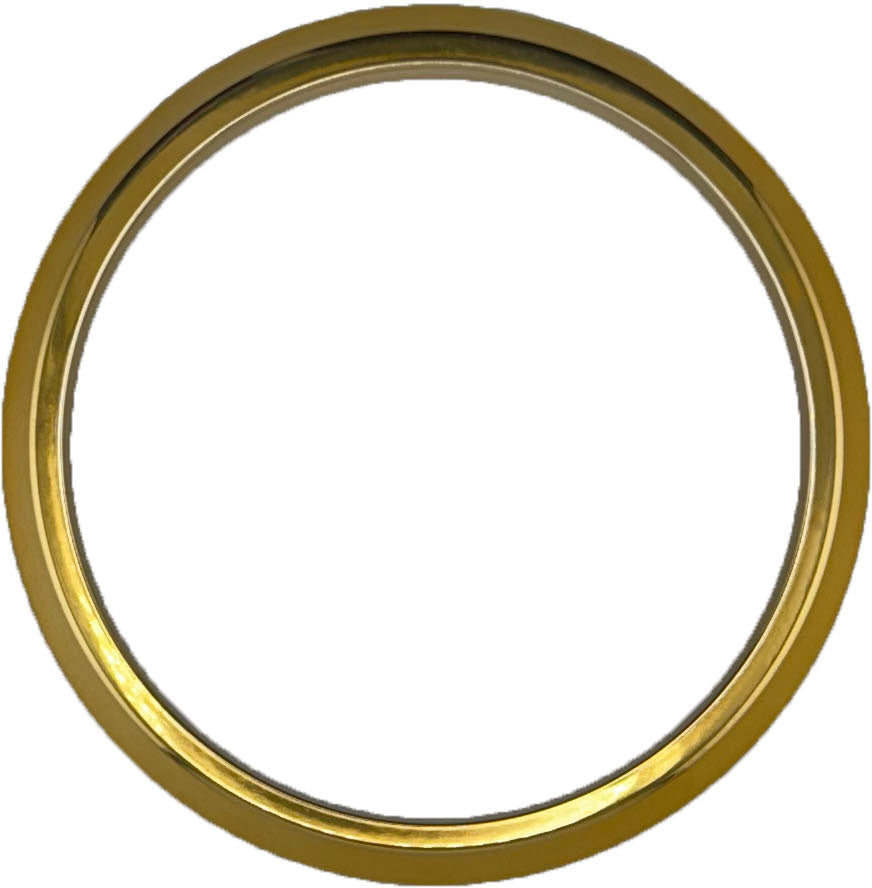 GAFFRIG FLAT BEZEL 4 5/8 INCH I.D. / 5 1/2 INCH O.D. GOLD