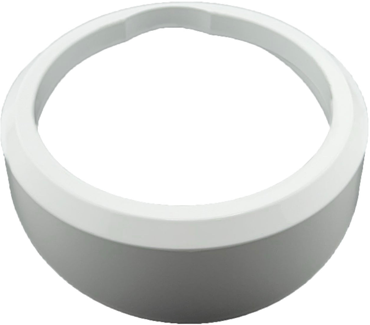 GAFFRIG ANGLED BEZEL 4 5/8 INCH I.D. / 5 11/16 INCH O.D. WHITE