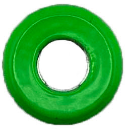 GAFFRIG PART #8785 FLAT BEZEL 1 INCH O.D. THREADED FOR TOGGLE SWITCHES LIME GREEN