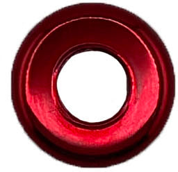 GAFFRIG PART #8785 FLAT BEZEL 1 INCH O.D. THREADED FOR TOGGLE SWITCHES RED