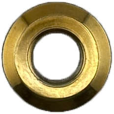 GAFFRIG PART #8785 FLAT BEZEL 1 INCH O.D. THREADED FOR TOGGLE SWITCHES GOLD