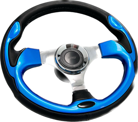 GAFFRIG URETHANE STEERING WHEEL WITH COLORED INSERTS BLUE