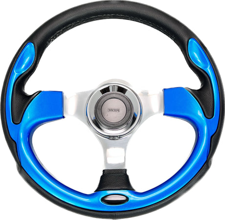 GAFFRIG URETHANE STEERING WHEEL WITH COLORED INSERTS BLUE