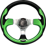 GAFFRIG URETHANE STEERING WHEEL WITH COLORED INSERTS LIME GREEN