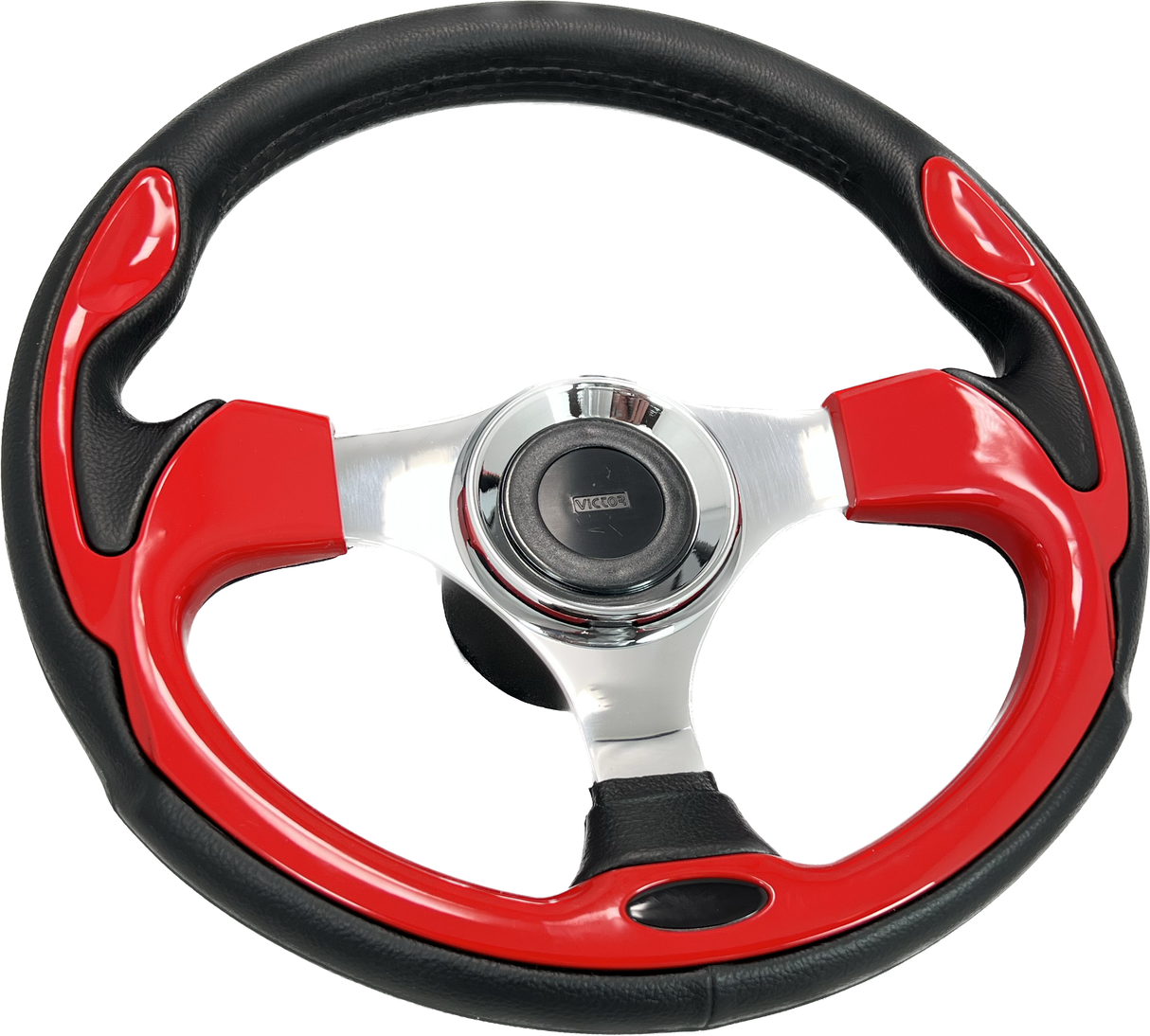 GAFFRIG URETHANE STEERING WHEEL WITH COLORED INSERTS RED