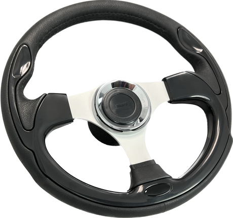 GAFFRIG URETHANE STEERING WHEEL WITH COLORED INSERTS BLACK