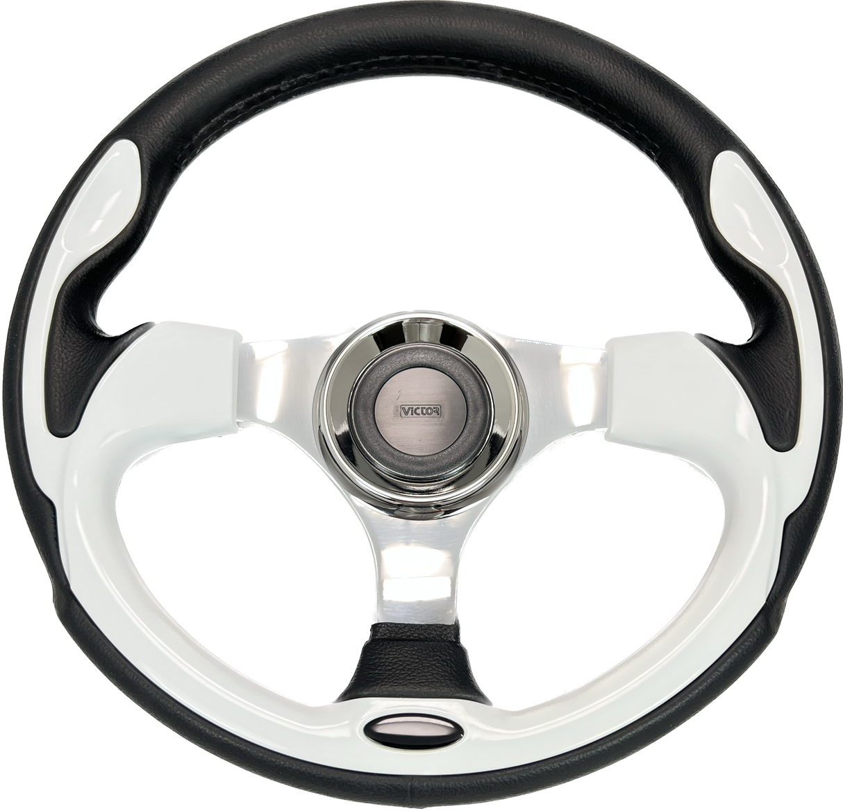 GAFFRIG URETHANE STEERING WHEEL WITH COLORED INSERTS WHITE