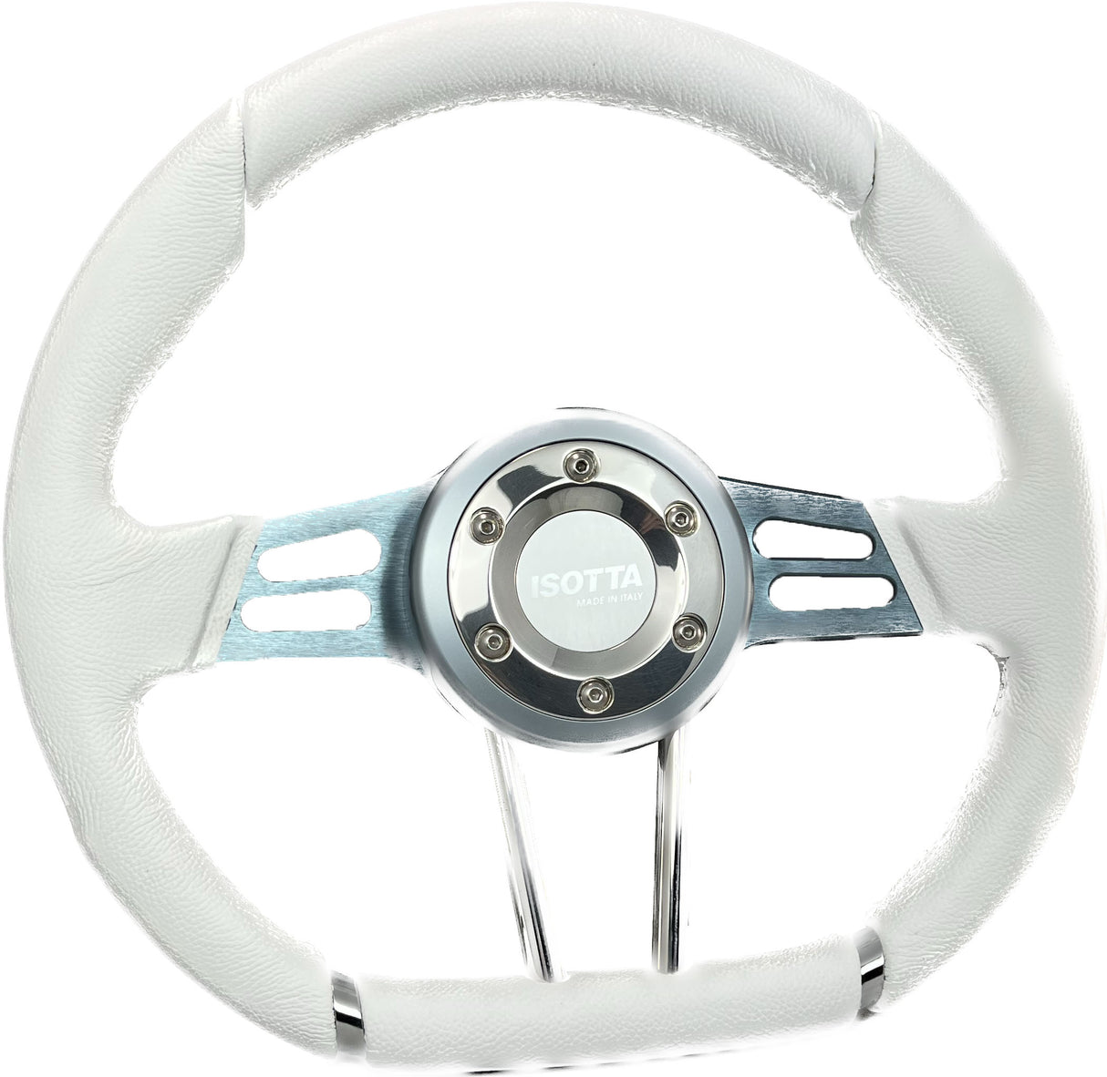 GAFFRIG STEERING WHEEL - LEATHER WHITE