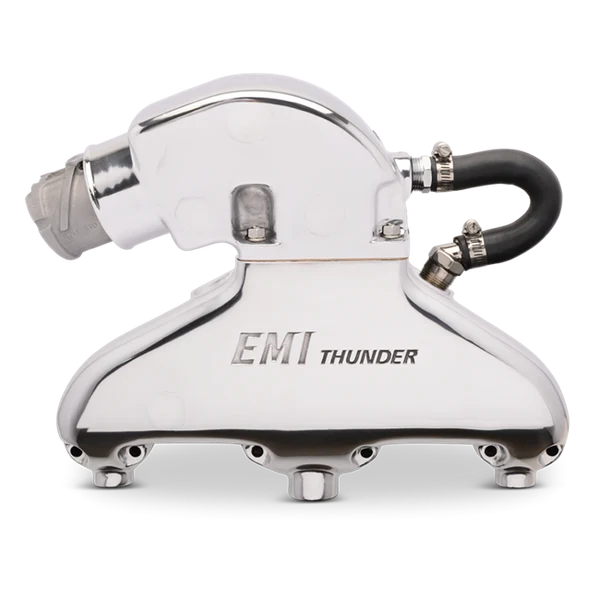 EDDIE MARINE EMI THUNDER EXHAUST SYSTEM - SB CHEVY WITH STANDARD ALUMINUM RISER