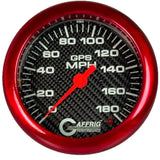 GAFFRIG 4 5/8 INCH GPS SPEEDOMETER - HEAD ONLY - CARBON FIBER - 90 MPH, 120 MPH, 180 MPH