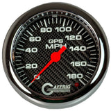 GAFFRIG 4 5/8 INCH GPS SPEEDOMETER - HEAD ONLY - CARBON FIBER - 90 MPH, 120 MPH, 180 MPH