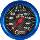 GAFFRIG 4 5/8 INCH GPS SPEEDOMETER KIT - CARBON FIBER - 90 MPH, 120 MPH, 180 MPH