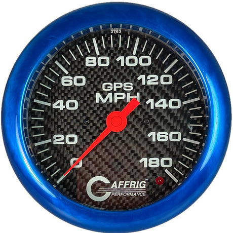 GAFFRIG 4 5/8 INCH GPS SPEEDOMETER KIT - CARBON FIBER - 90 MPH, 120 MPH, 180 MPH