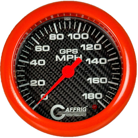 GAFFRIG 4 5/8 INCH GPS SPEEDOMETER KIT - CARBON FIBER - 90 MPH, 120 MPH, 180 MPH