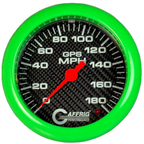 GAFFRIG 4 5/8 INCH GPS SPEEDOMETER KIT - CARBON FIBER - 90 MPH, 120 MPH, 180 MPH
