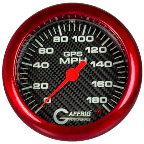 GAFFRIG 4 5/8 INCH GPS SPEEDOMETER KIT - CARBON FIBER - 90 MPH, 120 MPH, 180 MPH