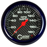GAFFRIG 4 5/8 INCH GPS SPEEDOMETER KIT - CARBON FIBER - 90 MPH, 120 MPH, 180 MPH