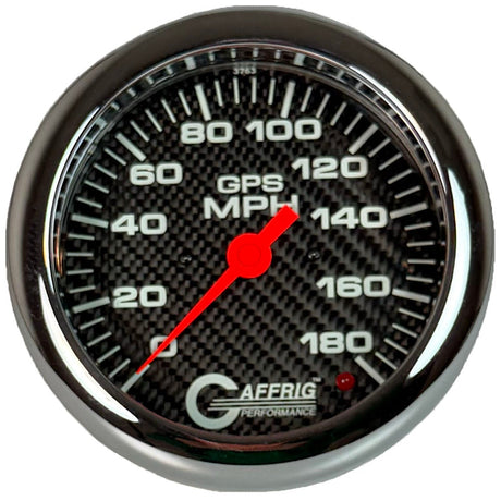 GAFFRIG 4 5/8 INCH GPS SPEEDOMETER KIT - CARBON FIBER - 90 MPH, 120 MPH, 180 MPH