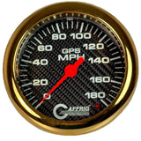 GAFFRIG 4 5/8 INCH GPS SPEEDOMETER KIT - CARBON FIBER - 90 MPH, 120 MPH, 180 MPH